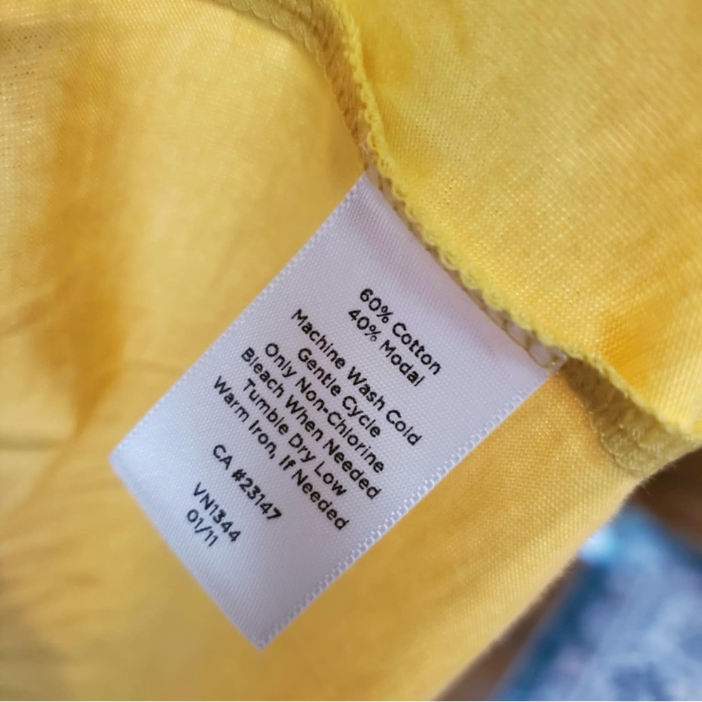 Talbots Yellow 3/4 Length Sleeves Tiered Ruffle Cardigan Blouse Large - Picture 4 of 6